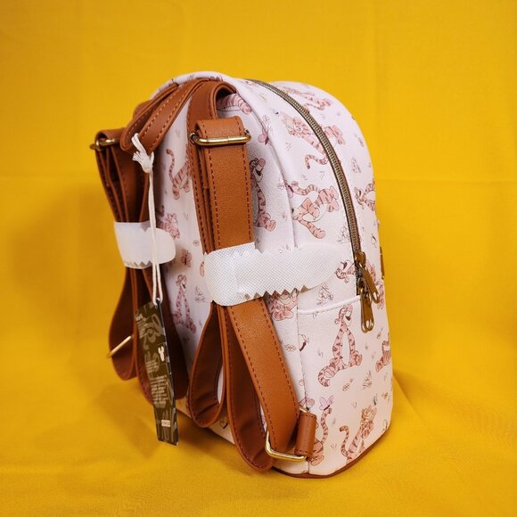 Loungefly Disney Winnie The Pooh Tigger Butterfly AOP Soft Tag Mini Backpack NEW